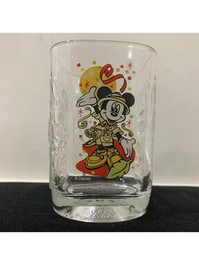Vintage 2000 Disney Mickey Mouse Animal Kingdom Square Glass McDonald’s WDW